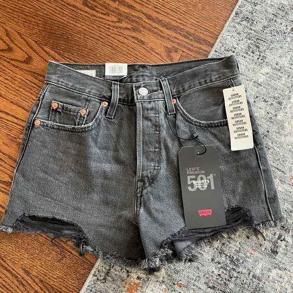 Levi's Pants - Levi’s 501 high waisted black jean shorts NWT